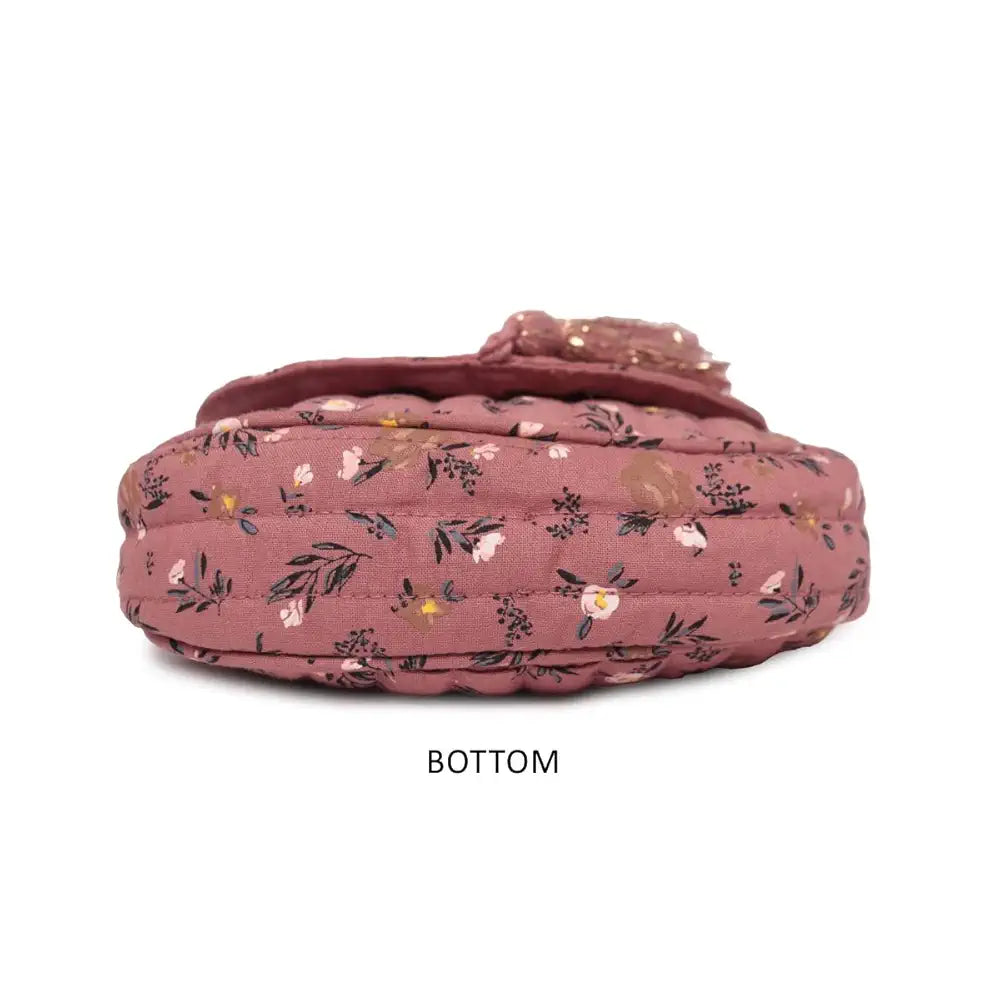 Astrid Handmade Macrame Flap Over Sling Bag For Girls And Women Colour Old Rose
