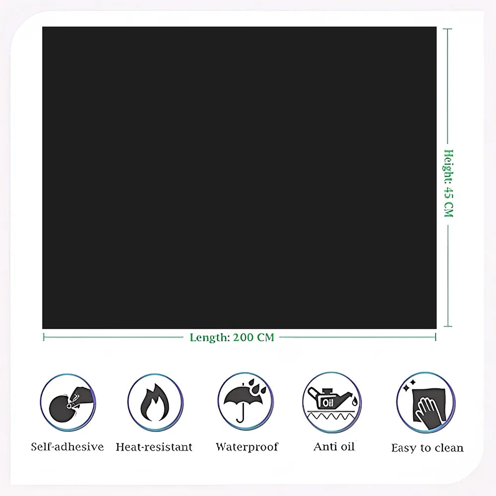 Indian Royals Black Plain Matte Wallpaper for Walls Wall Stickers for Kitchen Black