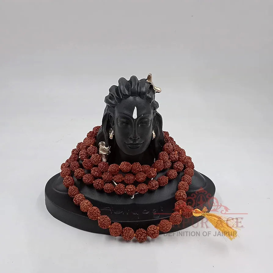 Jaipur Ace Adiyogi Shiva Statue for Car Dash Board Mahadev Murti Adiyogi With Mala
