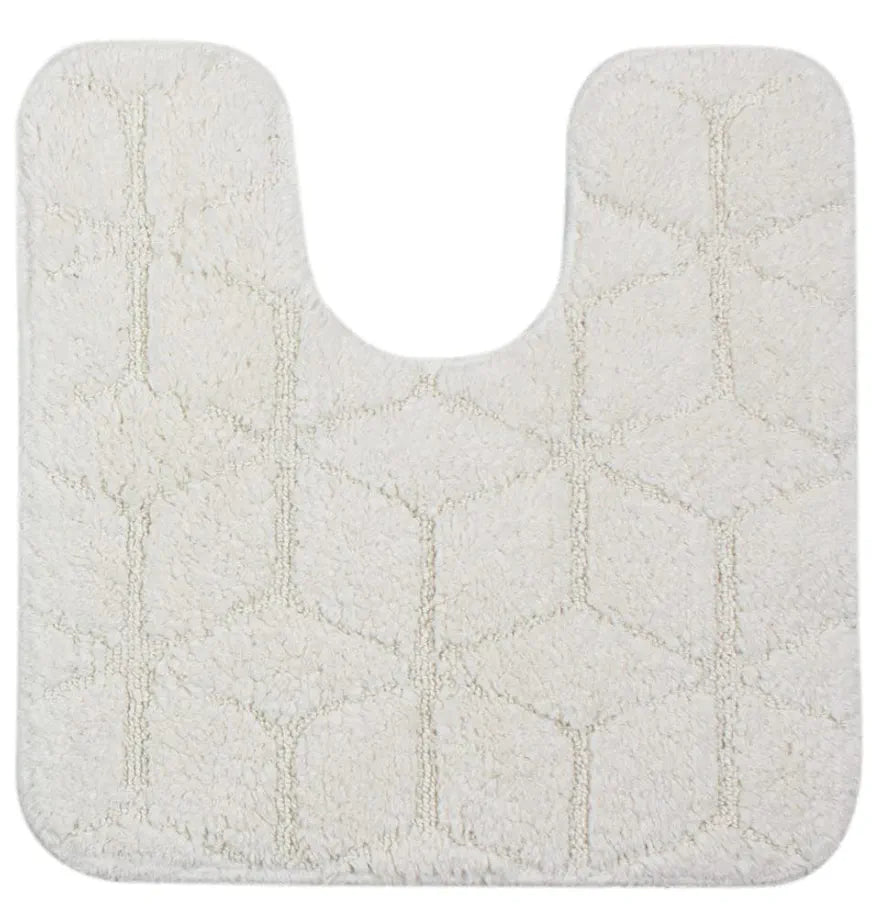Saral Home Solid Antiskid Bathmat Set Colour White
