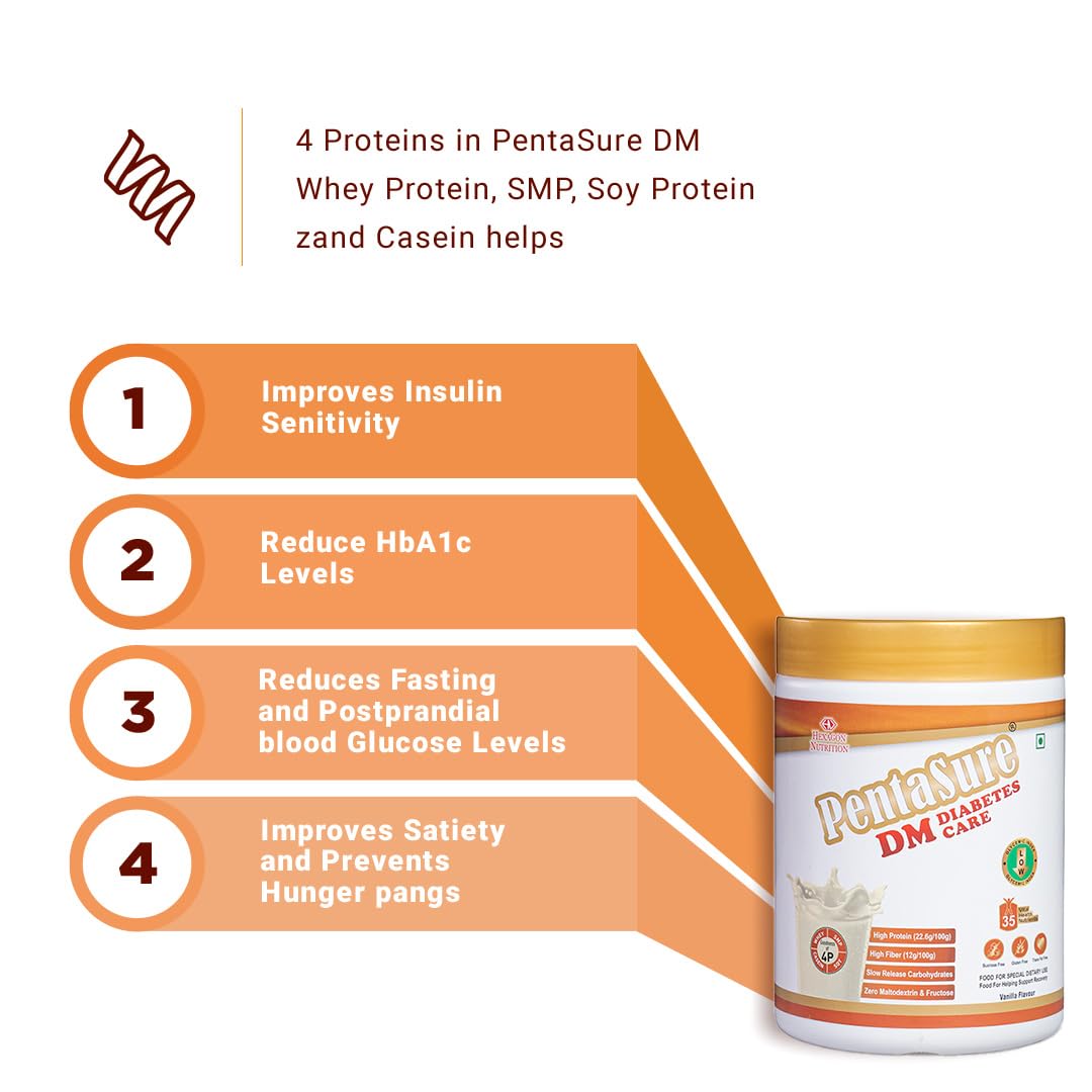 Pentasure Dm Diabetes Care Nutrition Drink Vanilla Flavor - 1000 gms