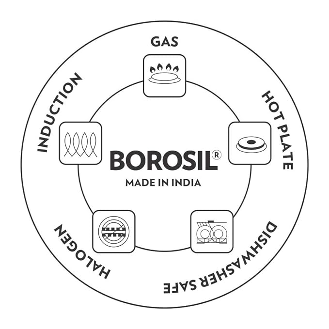 Borosil Stainless Steel Casserole | 2.3 Litres | Silver | Set of 1