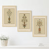 ArtX Paper Vintage Paintings with Frame Set of 3