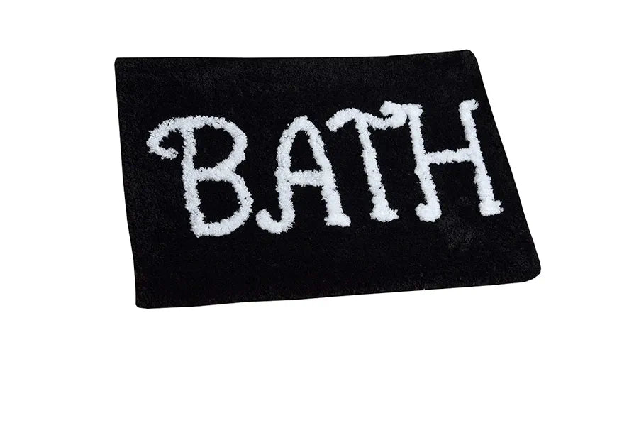 Aerohaven Modern Anti Slip Bathmat Black Colour Microfiber