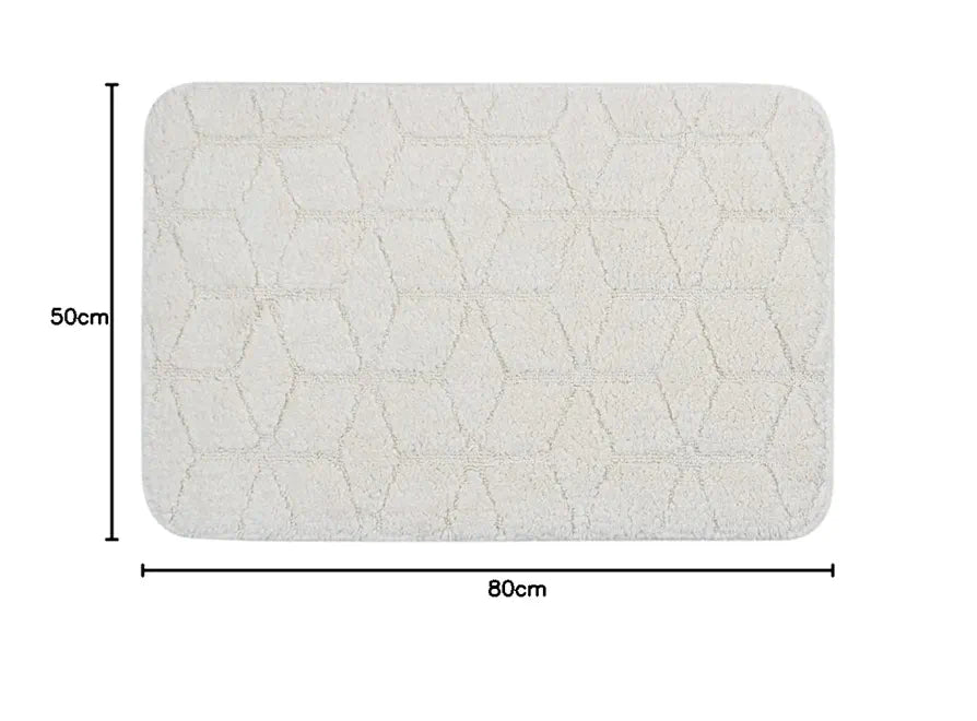 Saral Home Solid Antiskid Bathmat Set Colour White