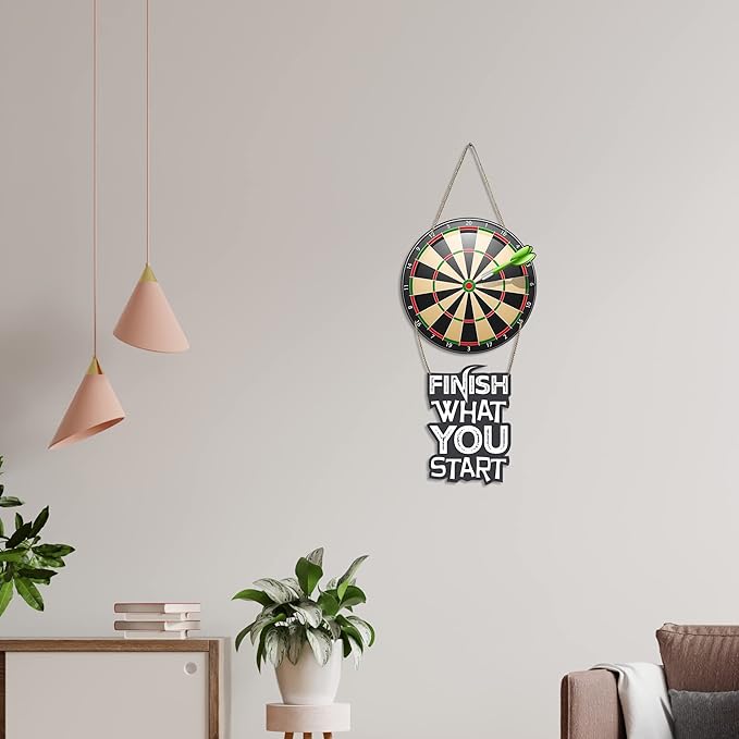 Artvibes Dart Board Printed Wooden Wall Hanging With Quotes for Home Decor | Wooden Decorative Items