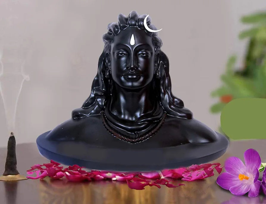 Jaipur Ace Adiyogi Shiva Statue for Car Dash Board Mahadev Murti Adiyogi Big Statue