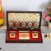 Jaipur Ace Jai Jinendra Mahavir Swami Ji Jain Gold Plated Charan Paduka Yantra With Wooden Box