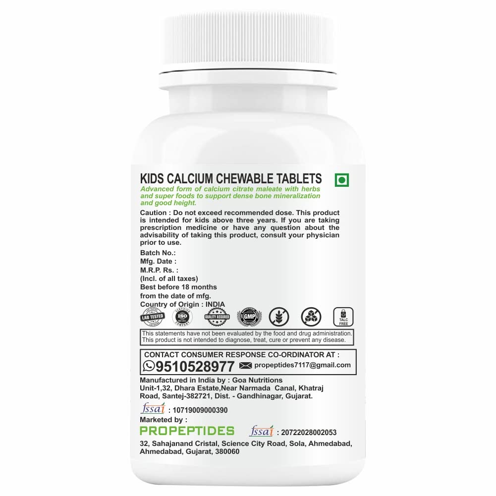 Propeptides Calcium Tablet For Kids - 60 Tabs