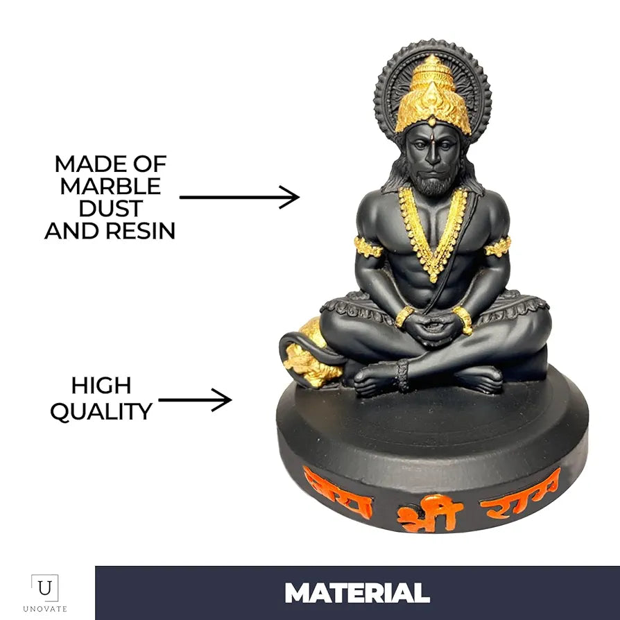 Unovate Hanuman Idol Round Base for Car Dashboard