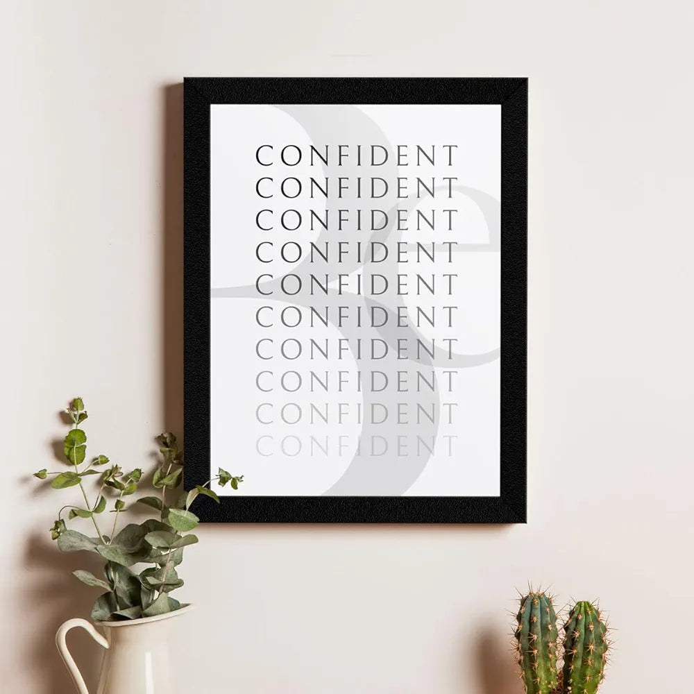ArtX Paper Be Confident Motivational Framed Posters Set of 4