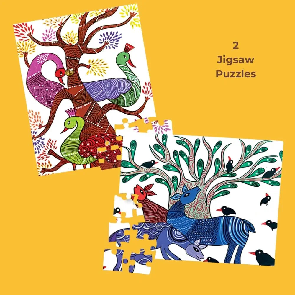 TOYKRAFTT DIY Indian Art Forms, Art and Craft Kit for 8-12 Year Olds, Gifts for Girls & Boys - Gond Art