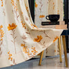 Urban Space Cotton Curtains for Door Set of 2 Orchid Blooms - Yellow