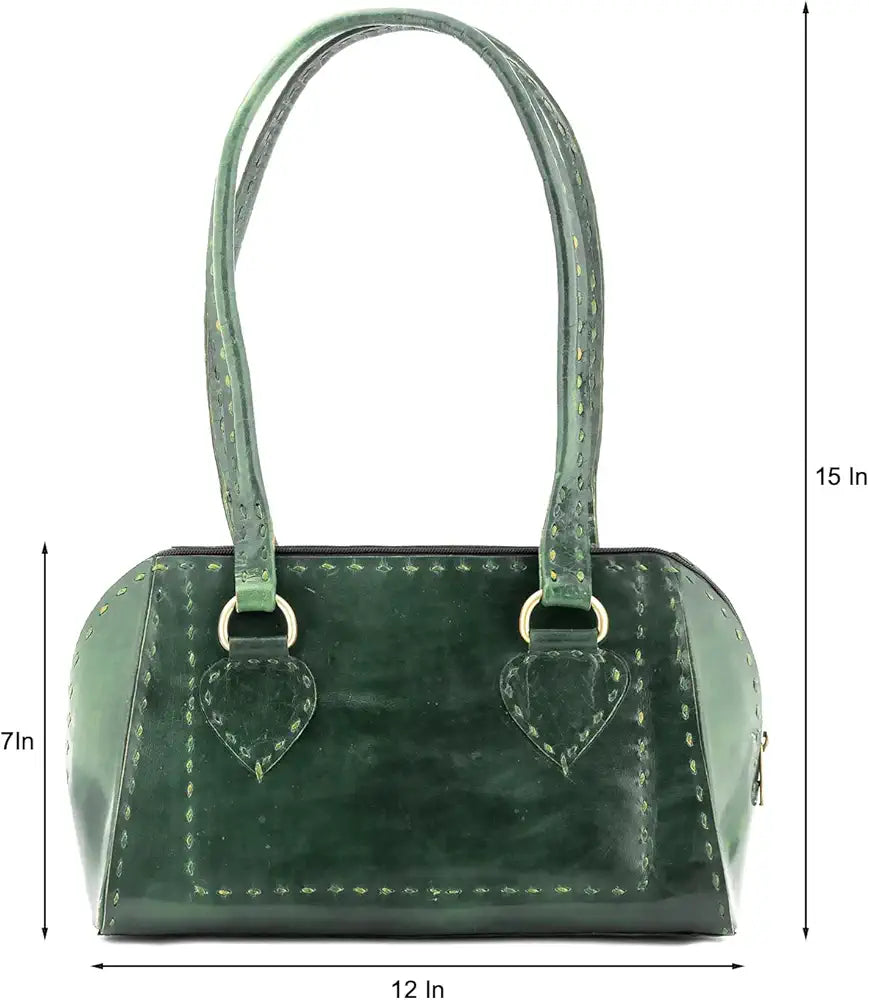 Goatter Genuine Leather Top Handle Tote Hanbag For Women