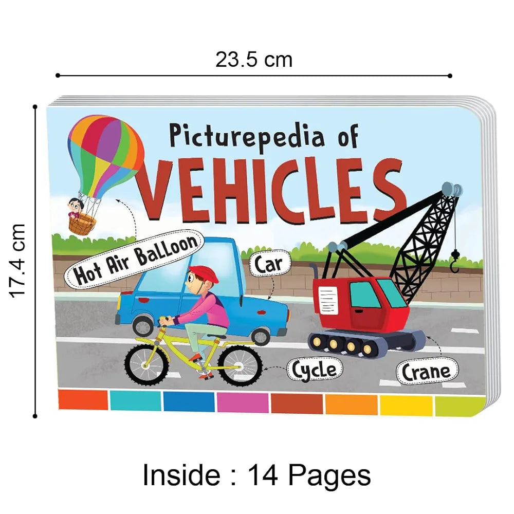 The Book Tree Picturepedia of Vehicles I Board Book for Kids Age 2+ I Bright & Colourful Pictures I Easy-to-Read Word Labels I Builds Vocabulary I Early Learning Picture Books for Children by Majestic Book Club