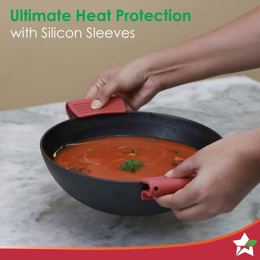 Wonderchef Forza Pre-Seasoned Cast-Iron Kadhai