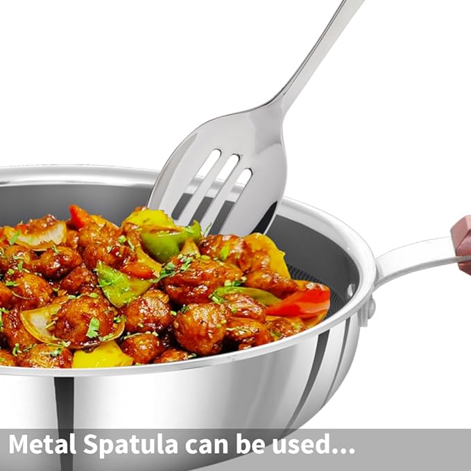 Hawkins 22 cm Frying Pan Triply Stainless Steel Shielded Nonstick Fry Pan