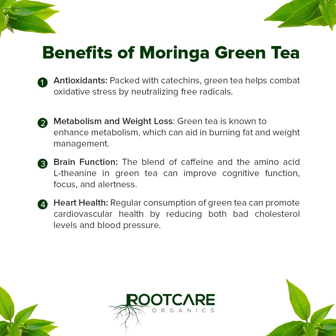 Rootcare Organics Premium Moringa Green Tea - 100 gms