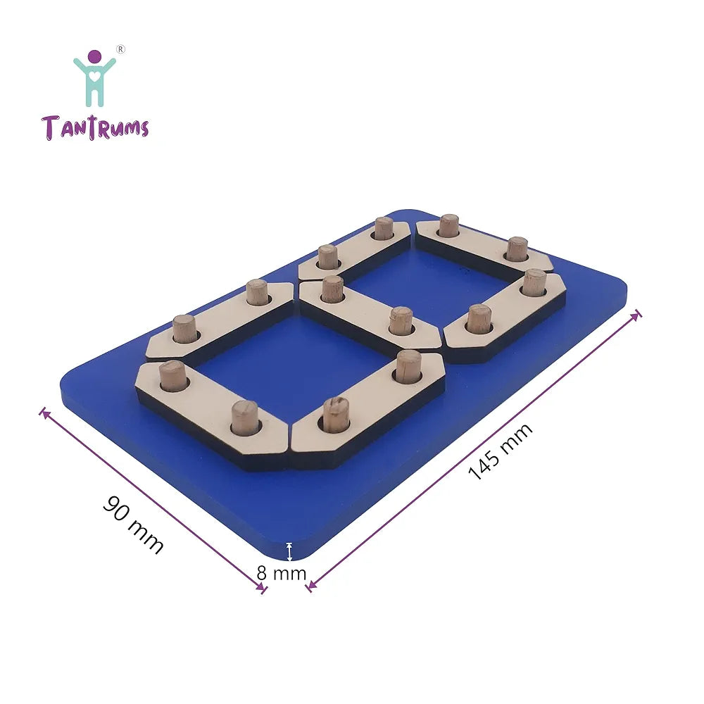 Tantrums Wooden Number Single Digit Board Montessori Educational Pre-School Puzzle Board Toy for Number Learning | Education Puzzle Learning Aid for Kids