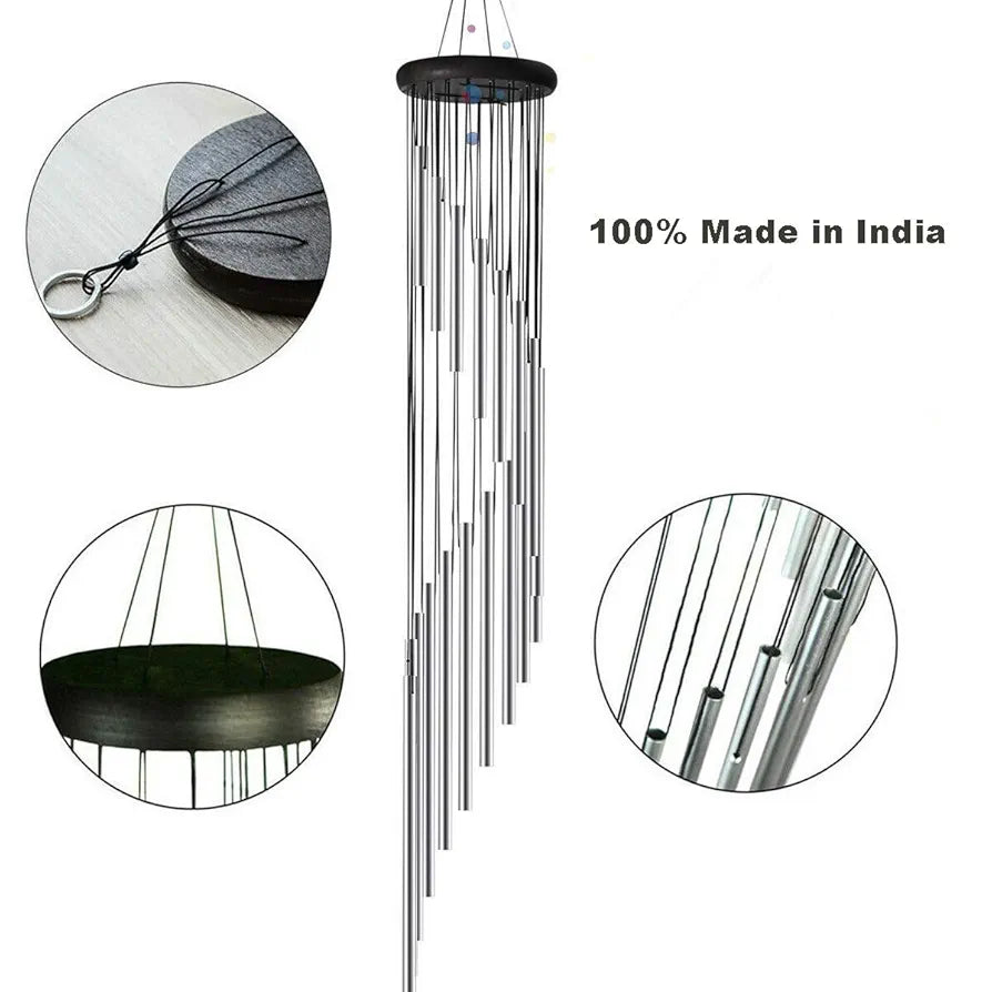 Paradigm Pictures Wind Chimes for Home Silver Color