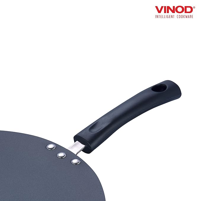 Vinod Zest Aluminium Non Stick Flat Multi Tawa - 32.5 cm | Triple Layer Ceramic Coating | 4mm Extra Thick Roti Tawa