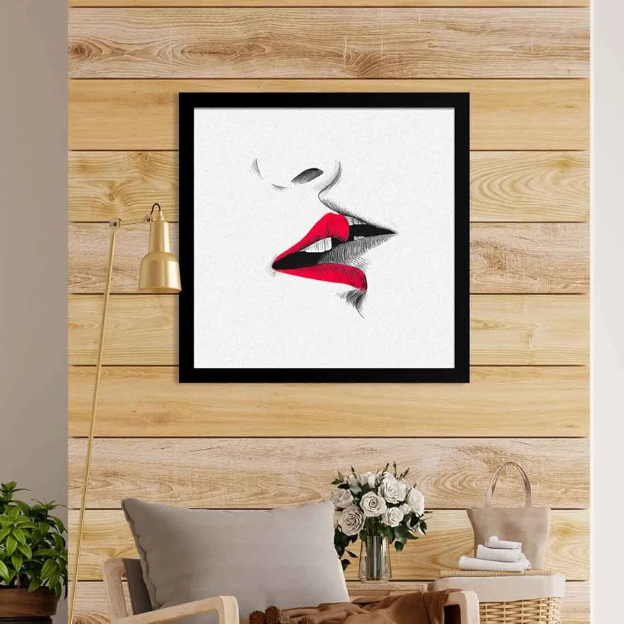 ArtX Kiss Romantic Love Abstract Painting Big Canvas Valentine's Day