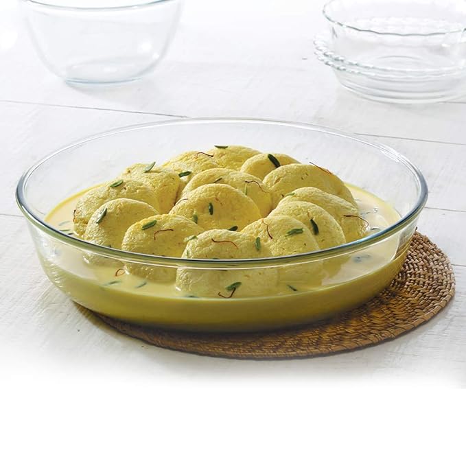 Borosil Round Glass Cake Dish | 2 Litres Pan | 26 Cm
