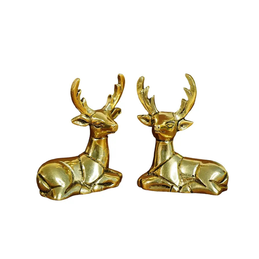 Ekhasa Pure Brass Deer Showpiece