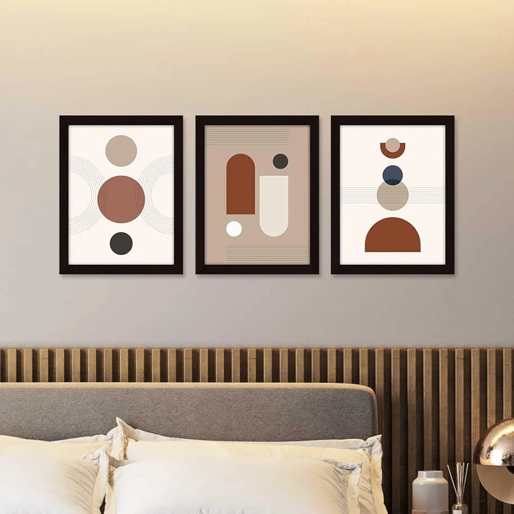 ArtX Paper Circles Boho Wall Painting Multicolor Bohemian Set of 3