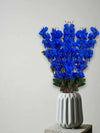 Artificial Flowers Bunch for Decoration Cherry Blossom Without vase Blue 2 Piece 55 cm Height