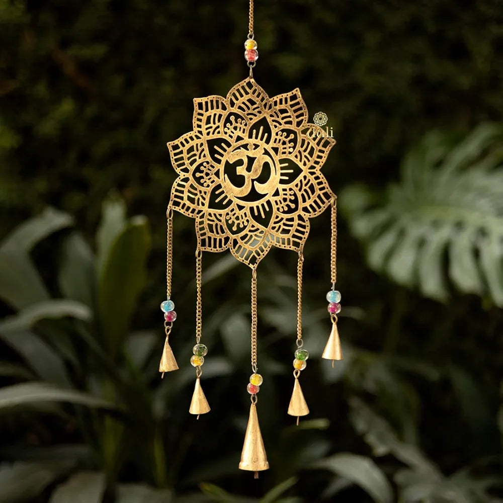 Duli Metal WallHanging-Mandala OM Windchime Feng ShuiRustic Wall Hangings