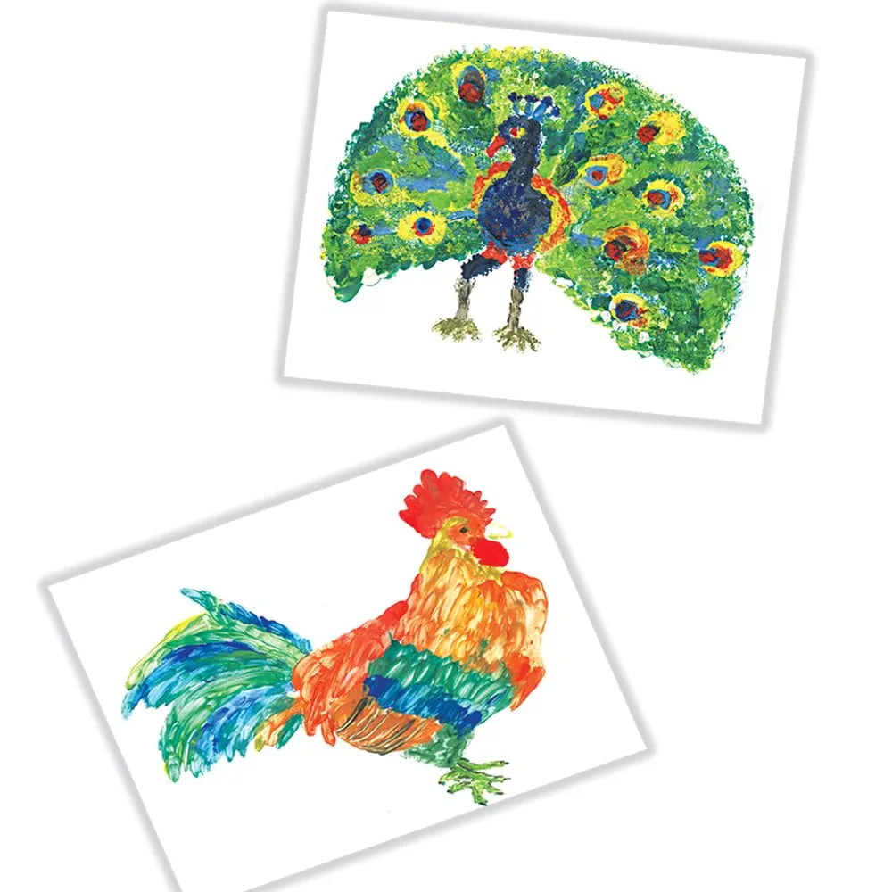 TOYKRAFTT Child Safe Finger Painting Kit to Paint Animal Pictures, Gift for Boys and Girls, Non Toxic Child Safe Colours, Painting book for kids 3-5 Year Old