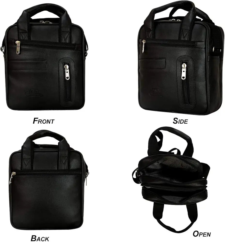 Leather World PU Leather Sling Bag Men Cross Body Travel Office Business Messenger Women  