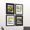 ArtX Paper Learn Motivational Framed Posters A4 Set of 4