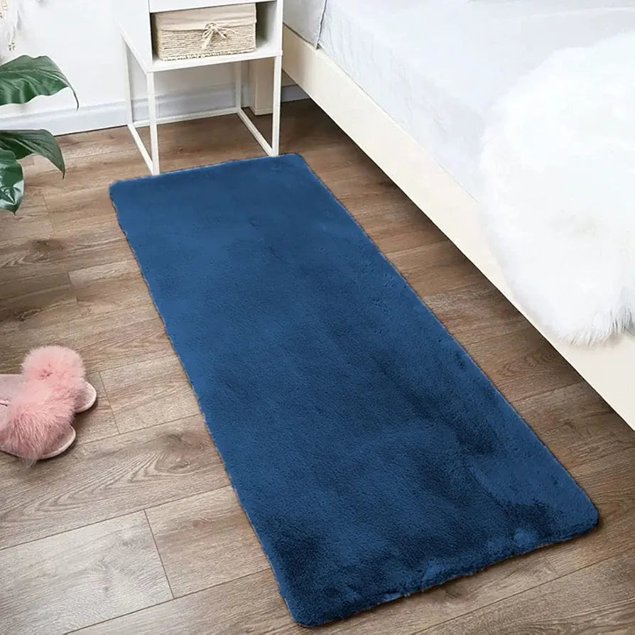 Luxe Home Runner Rabbit Fur 1000 GSM 2x5 Feet Colour Teal