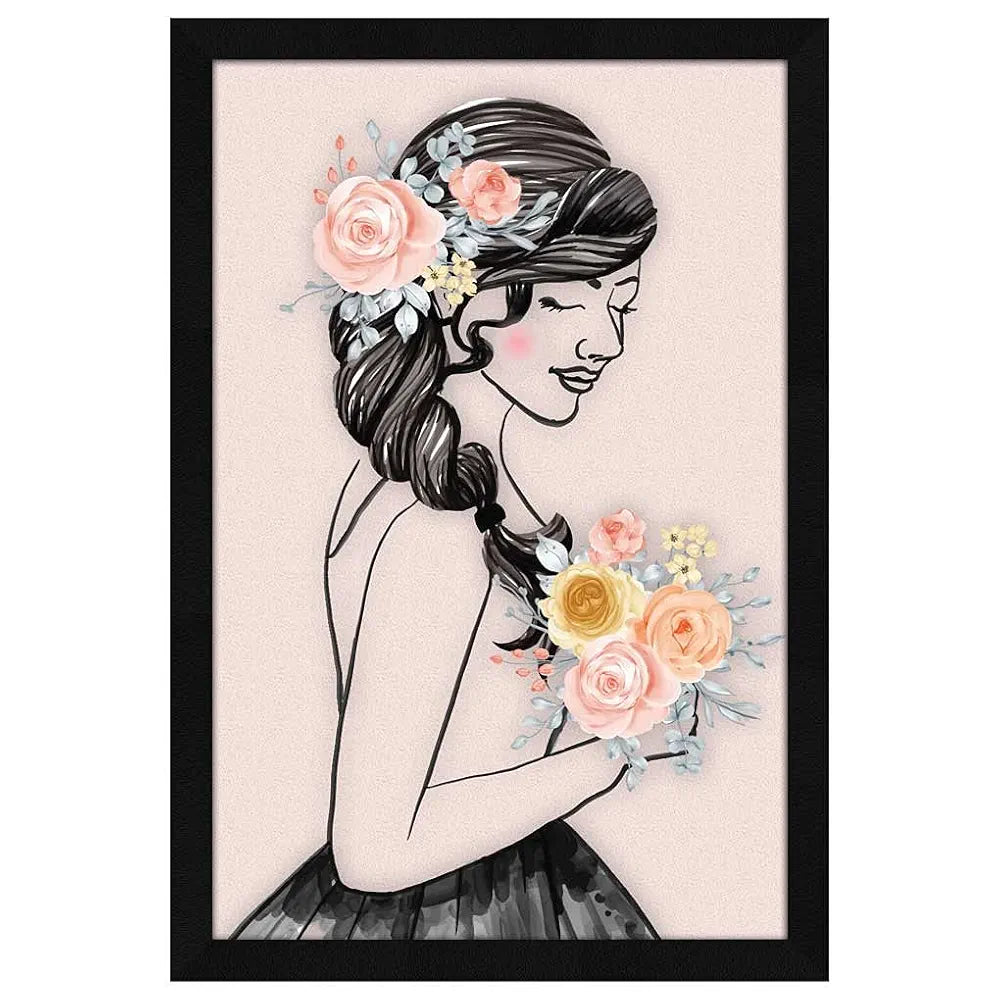 ArtX Paper Girl Wall Art Painting Abstract