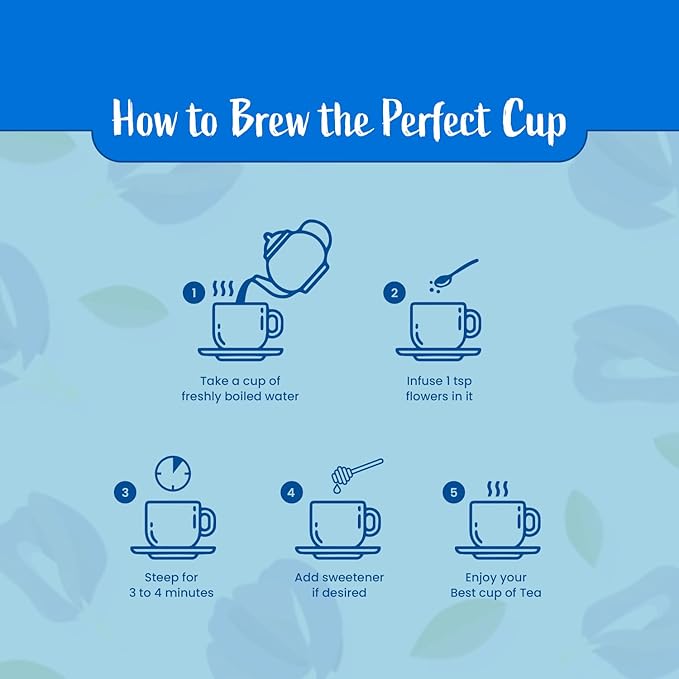 Organic Habits Blue Butterfly Pea Flower Tea 50 Gms | Aparajita Herbal Tea | Anti-oxidant Rich