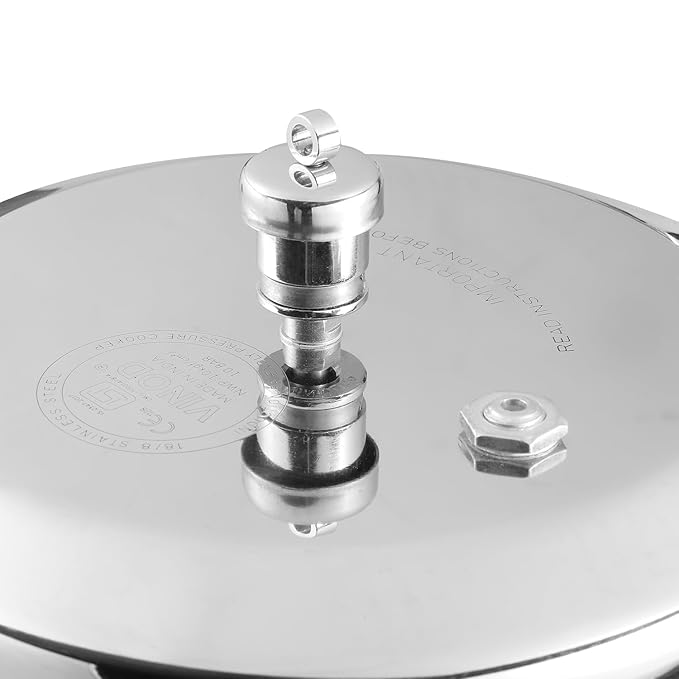 Vinod Platinum Triply Stainless Steel Outer Lid Pressure Cooker | 4.5 Litres | Senior Pressure Cooker | Induction Base Pressure Cooker