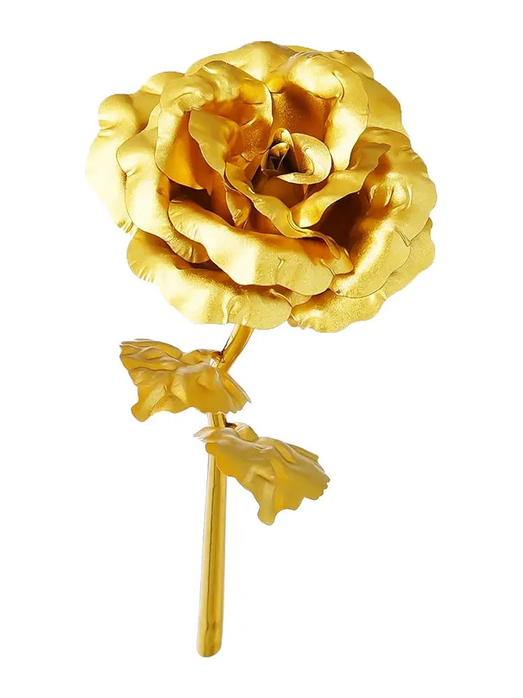 Golden Rose Flower Showpiece