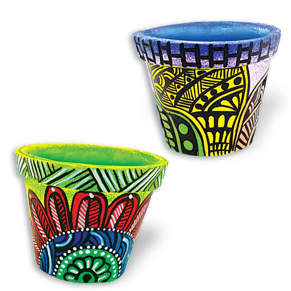TOYKRAFTT Pot Painting Kit Mandala Designs, Art & Craft for Kids 7+ Years, Gifts for Girls Boys, Terracotta Bonanza