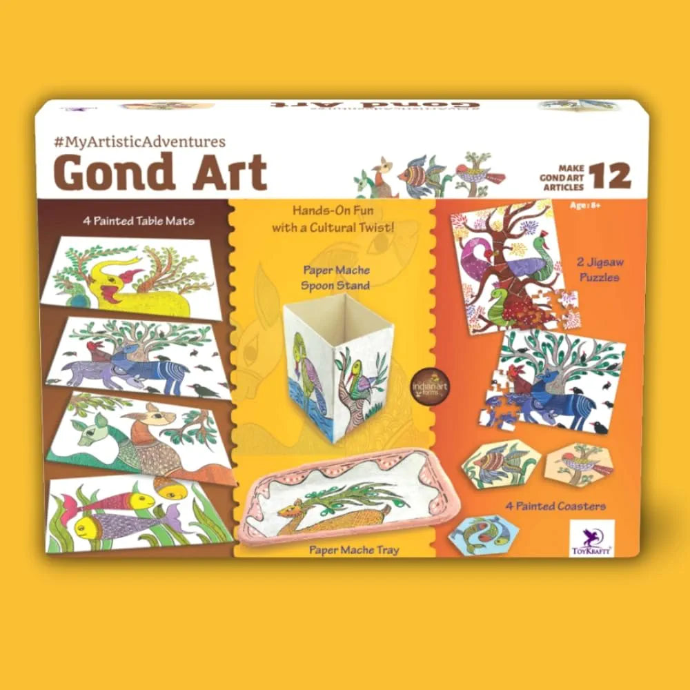 TOYKRAFTT DIY Indian Art Forms, Art and Craft Kit for 8-12 Year Olds, Gifts for Girls & Boys - Gond Art