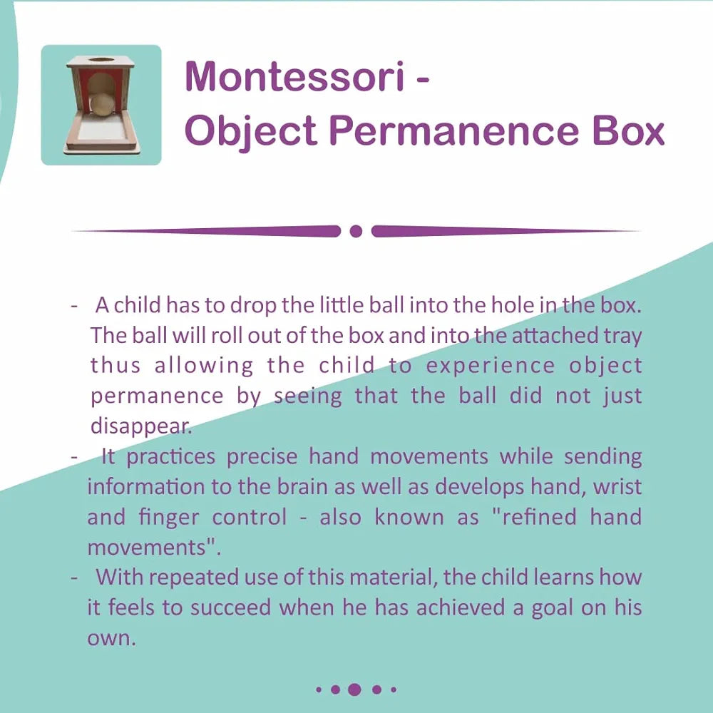 Tantrums Montessori Object Permanence Box with Tray and Ball Montessori Toys for Infant 6-12 Month 1 Year Old Toddlers | Early Childhood Development Learning Toys for Motor Skill Development
