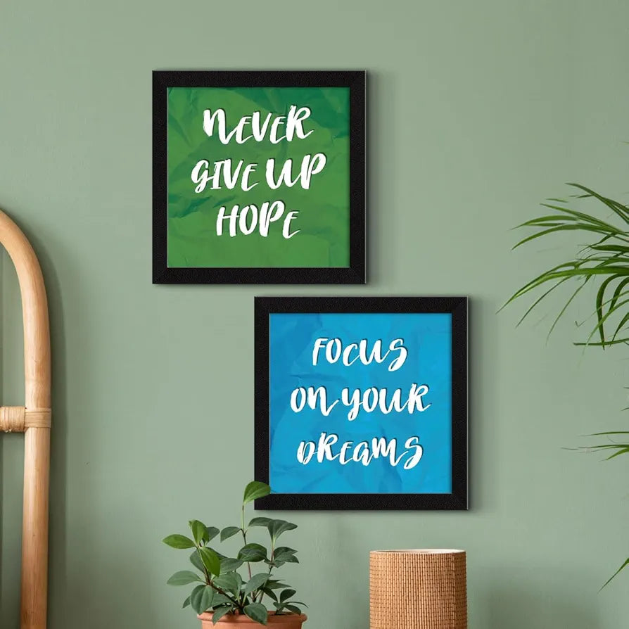 ArtX Paper Motivational Wall Frames Quotes Wall Art Painting Set of 4