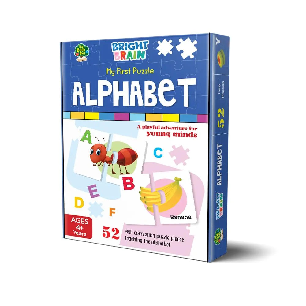 The Book Tree Alphabet Puzzle - 52 Piece Jigsaw Puzzle for Preschoolers, Educational Toy for Learning ABC and Letters, Gifts for Kids Ages 3 to 6 by Majestic Book Club