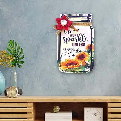 Sehaz Artworks Wooden Jar Wall Hangings Home Décor Items Home Decoration Items Jar-0002