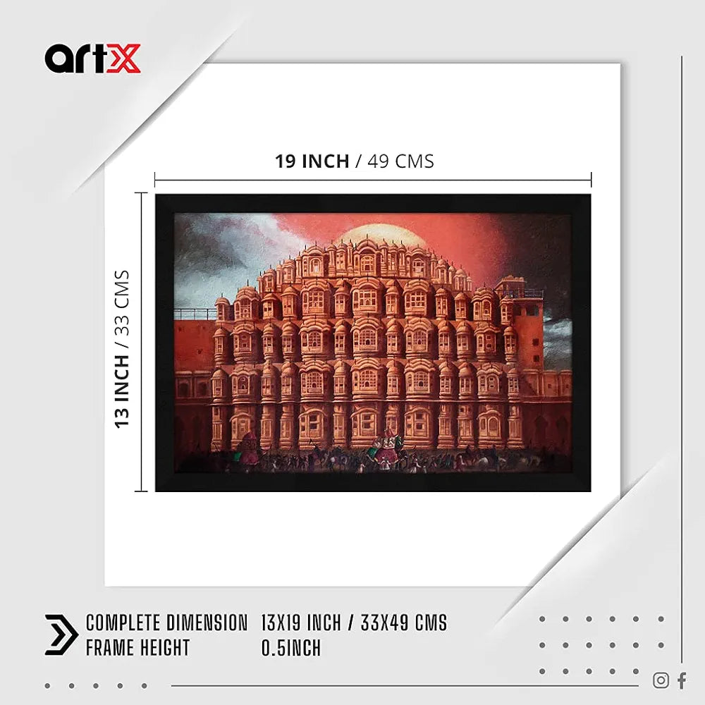 ArtX Paper Hawa Mahal Monument Wall Art Painting