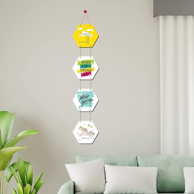 Artvibes Positive Quotes Wooden Wall Hanger for Home | Art Items