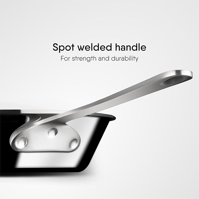 Stahl Artisan Triply Stainless Steel Mikro Frypan, Mini Frying Pan, 1 Omelette Pan | Induction & Gas Stove Compatible | 240 Ml | 12 Cm