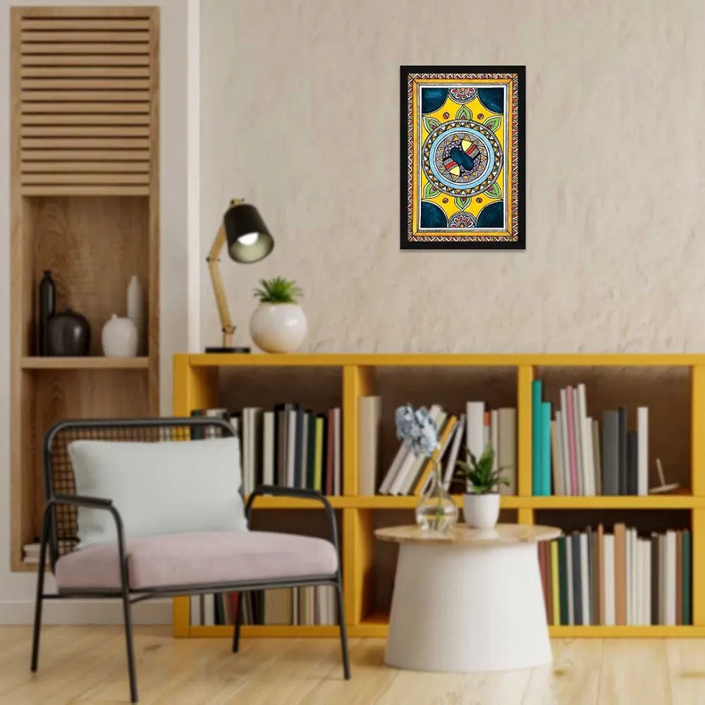 ArtX Paper Acrylic Mandala Harmony Framed Wall Art Painting Multicolor Abstract Set of 1