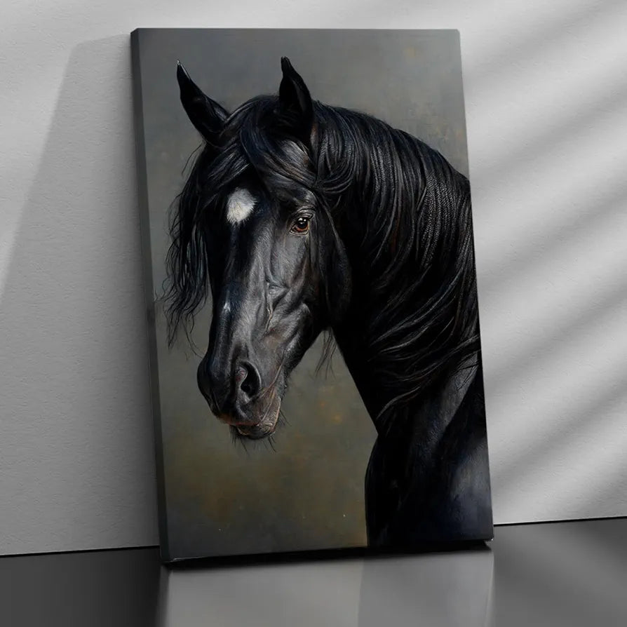 Kotart Beautiful Black Horse Modern Art Canvas Paintings for Bedroom Room Living Room Abstract Canvas Painting Style04
